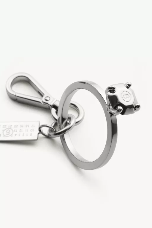 Polished palladium clip keyring - Key Rings