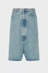 Bleu Clair - Bermuda en denim Dropped-Rise