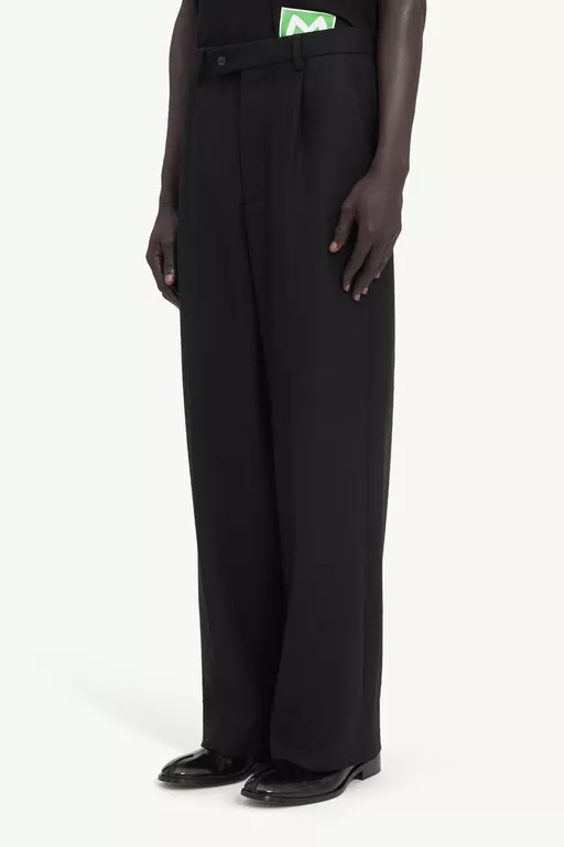 Soft flannel pleated trousers - Pants