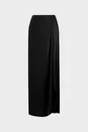 Black - Silk Draped Skirt