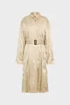Pink beige - Creased Silk Trench Coat