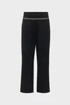 Black - Waxed cotton wide-leg trousers