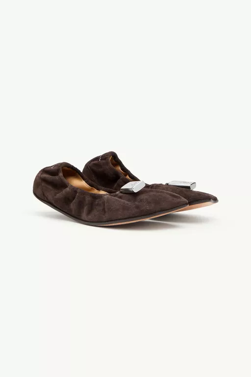 Anatomic travel ballerinas in suede - Ballerinas