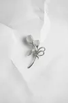 White - Antiqued Wax Floral Brooch