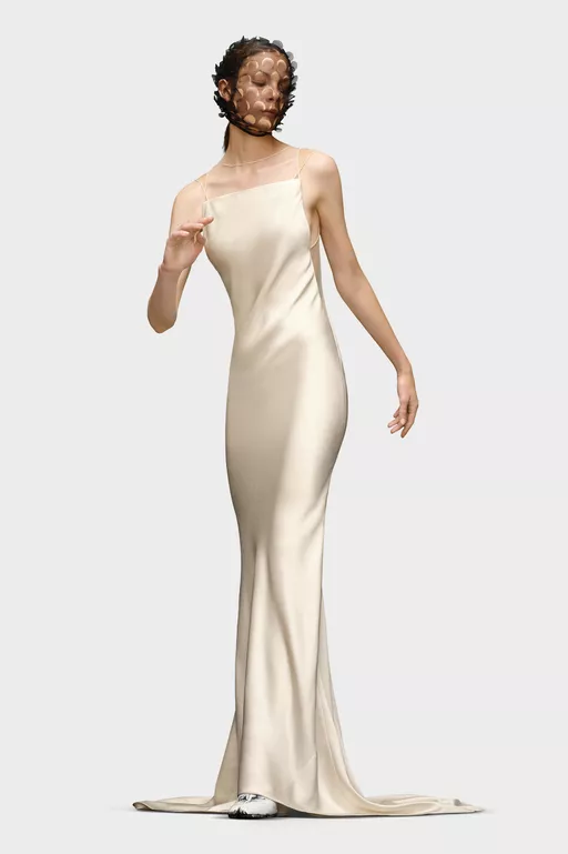 Hammered Satin Gown - Dresses
