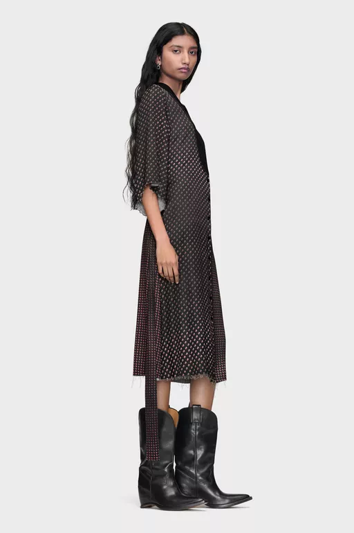 Vestido camisero midi estampado - Vestidos Midi