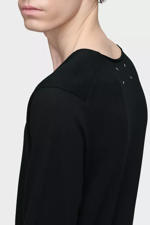 Cotton V-Neck Sweater - Overalls
