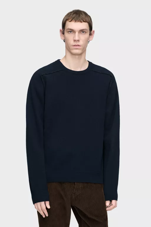Maglia girocollo in lana vergine - Girocollo