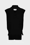 Black - Layered Knit Vest
