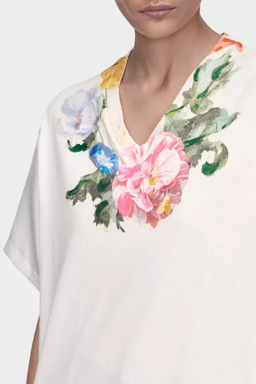 Painted Flower Jersey T-Shirt - T-shirts