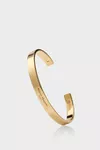 Gold - Bracciale rigido piatto con logo