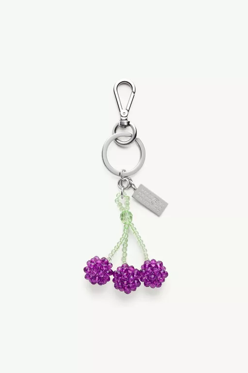 Cherry Beaded Numeric Keyring - Key Rings