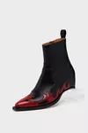 Black - Heel-Less Western Flame Boot