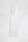 White - Cowl-Neck Crinkled Maxi Dress