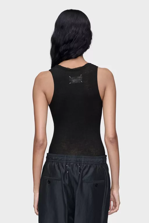 Twisted Knit Tank Top - Tops