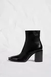 Black - Shiny Soft Nappa Piped Ankle Boots