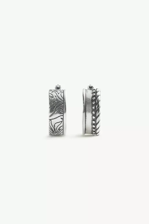 Asymetrical Buckle Motif Earrings - Candle