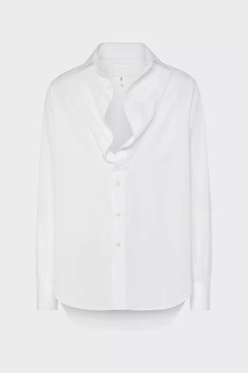 Folded Collar Cotton Shirt - Shirts
