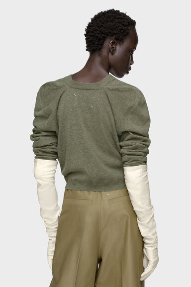 Cárdigan de lana con cuello de pico - Cardigan - Image 4