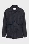 Black - Cotton caban jacket