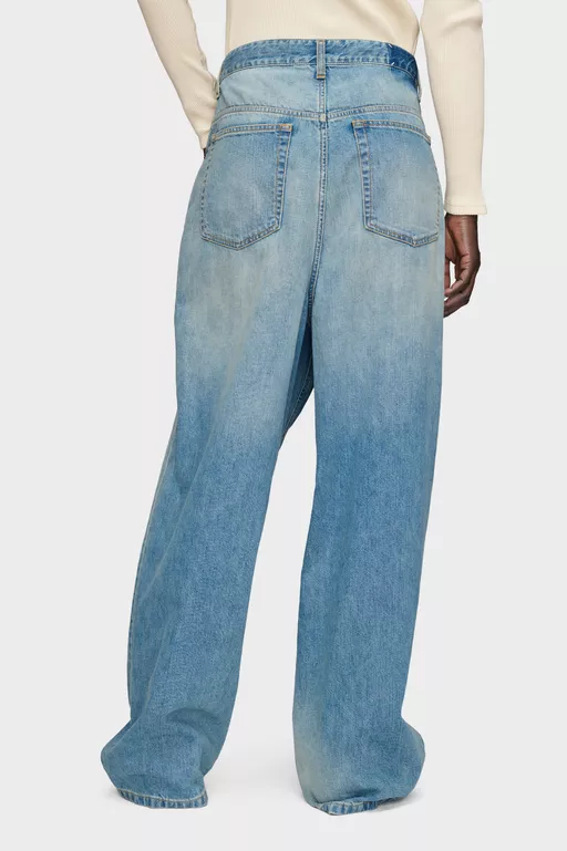 Wrap Denim Jeans - Denim