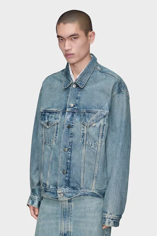 Taped Denim Jacket - Jackets