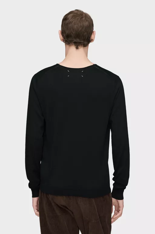 Maglia in cotone con scollo a V - Completo