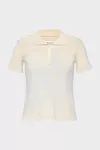 Pale Blue - Stamped Cotton Knit Polo