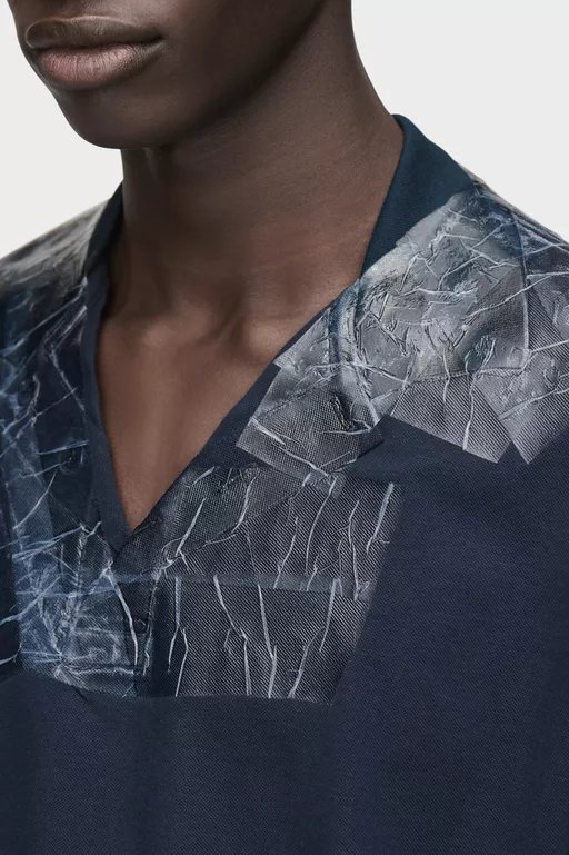 T-shirt con scollo a V taped - Polo