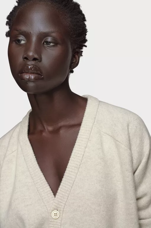 Top de punto de lana - Cardigan