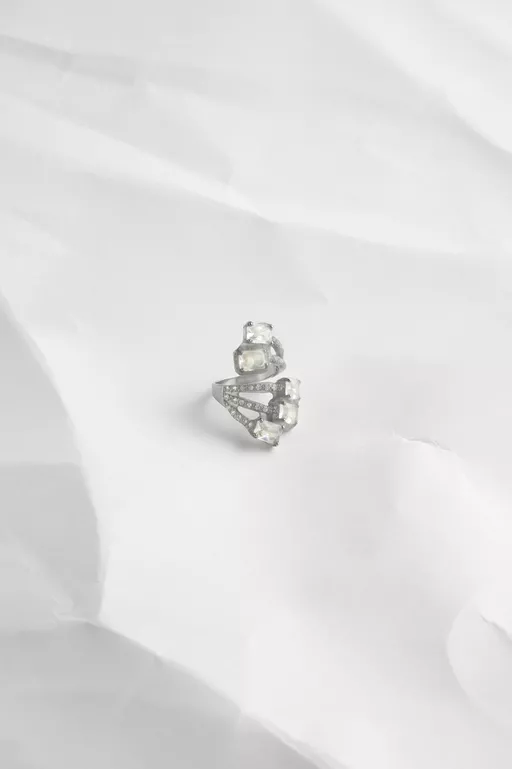 Bague strass &agrave; cire antique - Bagues