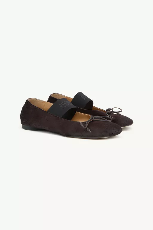 Elastische Numeric Ballerinas aus Ponyfell - Ballerinas