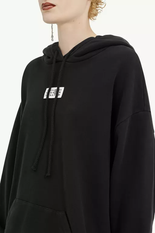 Black Unbrushed Cotton Sweatshirt - Sweatshirts