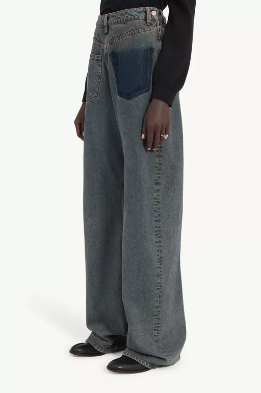 Jean &agrave; double envers - Denim