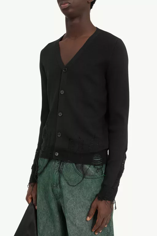 Distressed Cardigan - Cardigan
