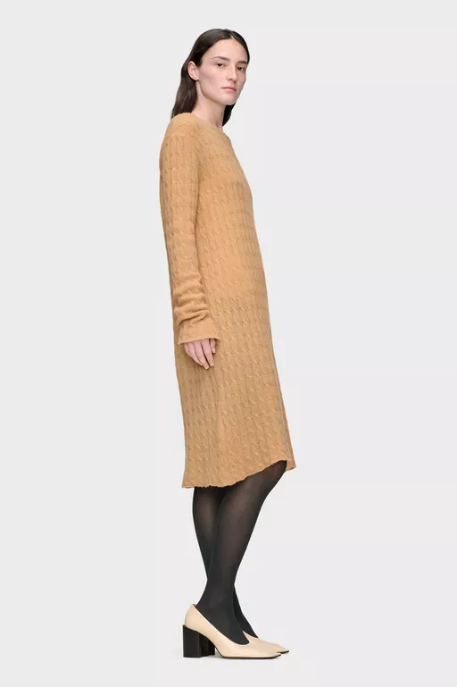 Wool Cashmere Knit Midi Dress - Midi Dress