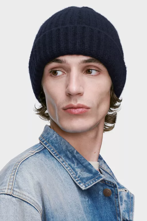 Virgin wool ribbed beanie - Caps