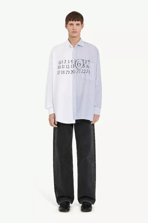 Numeric asymmetric shirt
