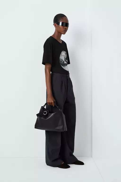 Wool wide-leg trousers - Pants