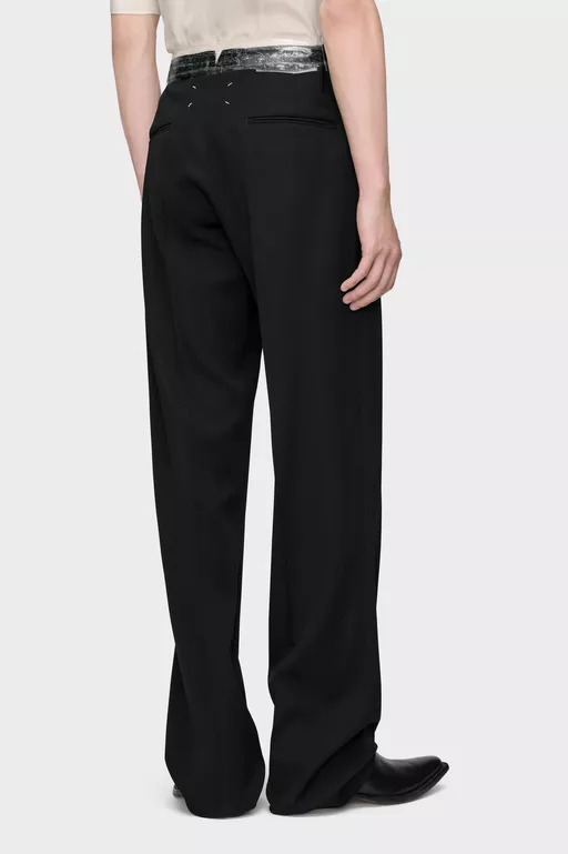 Taped Wool Trousers - Pants