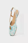 White and light blue - Tabi Slingback Ballerina