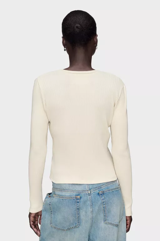 Silver Print Long-Sleeve Top - Tops