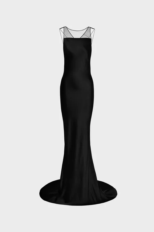 Hammered Satin Gown - Dresses