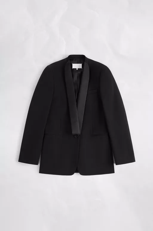 Virgin Wool Tuxedo Blazer
