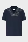 Navy Blue - Taped V-neck T-shirt