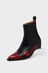 Black - Heel-Less Western Flame Boot