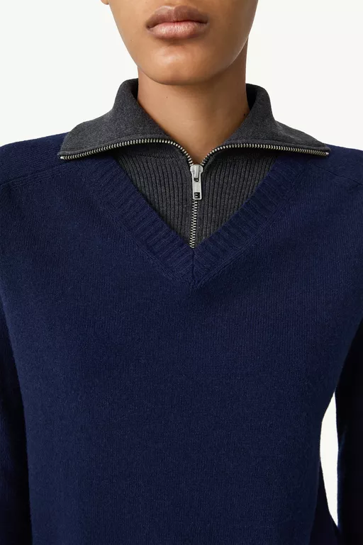 Multi neckline knit jumper - Knitwear