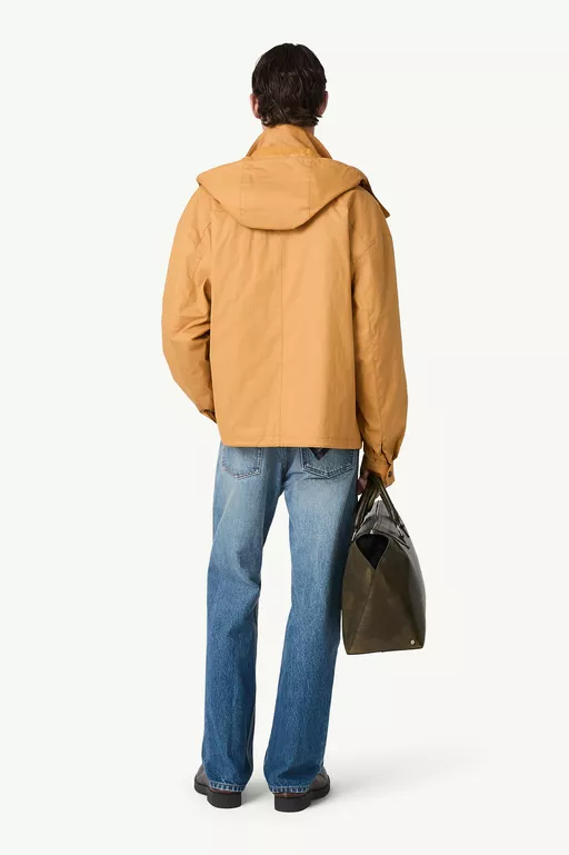 Coated cotton hooded jacket - Jackets