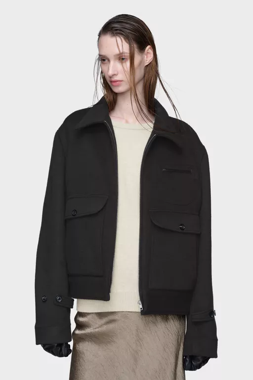 Wool cashmere caban jacket - Jackets