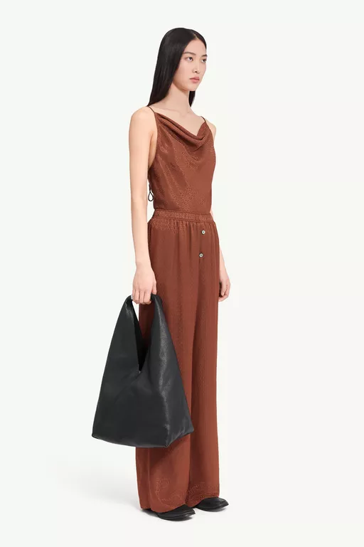 Viscose blend jacquard trousers - Pants